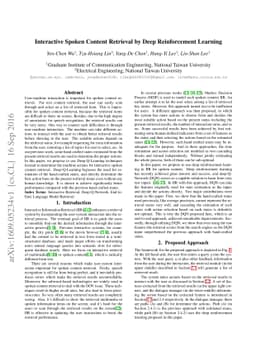 Interactive Spoken Content Retrieval by Deep Reinforcement Learning