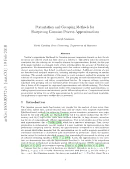 Permutation and Grouping Methods for Sharpening Gaussian Process
  Approximations