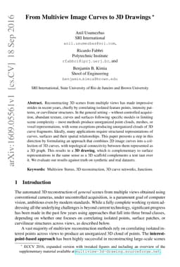 From Multiview Image Curves to 3D Drawings