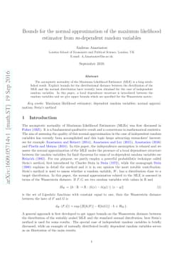 Bounds for the normal approximation of the maximum likelihood estimator
  from m-dependent random variables