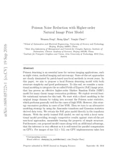 Poisson Noise Reduction with Higher-order Natural Image Prior Model