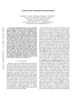 Context-aware Sequential Recommendation