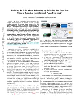 Reducing Drift in Visual Odometry by Inferring Sun Direction Using a
  Bayesian Convolutional Neural Network