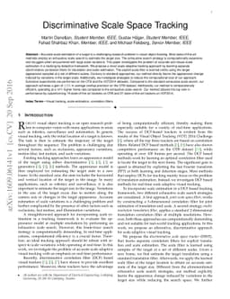 Discriminative Scale Space Tracking