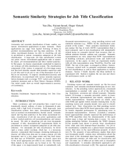 Semantic Similarity Strategies for Job Title Classification