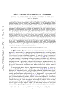 Wavelet-Based Segmentation on the Sphere