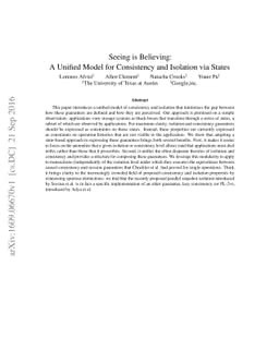 Seeing is Believing: A Unified Model for Consistency and Isolation via
  States