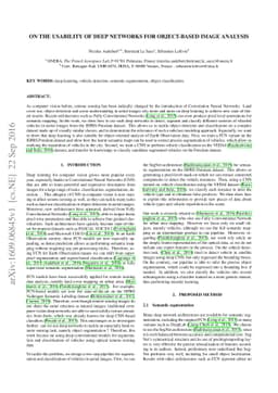 On the usability of deep networks for object-based image analysis