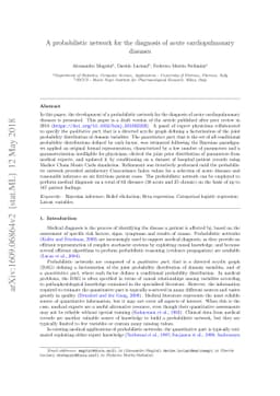 A probabilistic network for the diagnosis of acute cardiopulmonary
  diseases