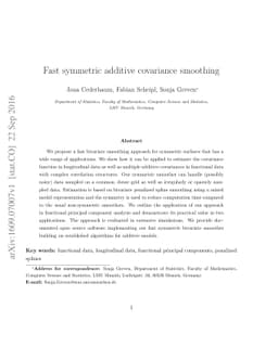 Fast symmetric additive covariance smoothing