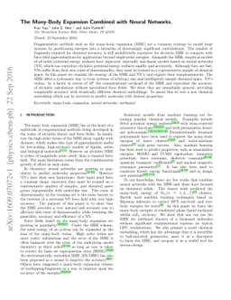 The Many-Body Expansion Combined with Neural Networks
