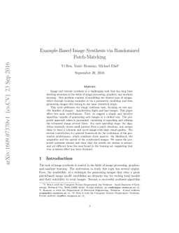 Example-Based Image Synthesis via Randomized Patch-Matching
