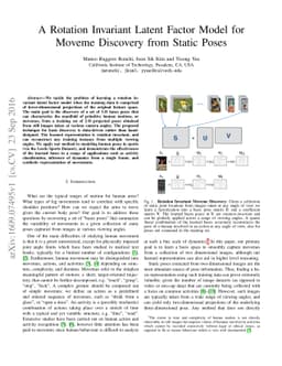 A Rotation Invariant Latent Factor Model for Moveme Discovery from
  Static Poses