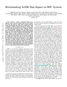 Benchmarking SciDB Data Import on HPC Systems
