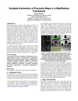 Scalable Estimation of Precision Maps in a MapReduce Framework