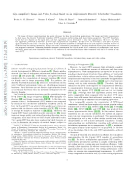 Low-complexity Image and Video Coding Based on an Approximate Discrete
  Tchebichef Transform