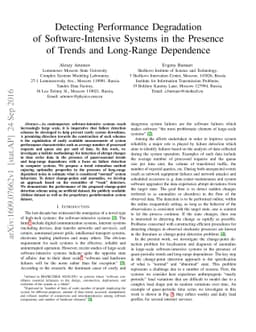 Detecting Performance Degradation of Software-Intensive Systems in the
  Presence of Trends and Long-Range Dependence