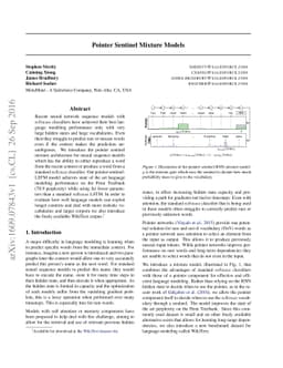 Pointer Sentinel Mixture Models