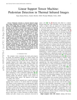 Linear Support Tensor Machine: Pedestrian Detection in Thermal Infrared
  Images