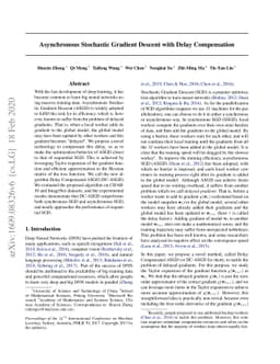 Asynchronous Stochastic Gradient Descent with Delay Compensation