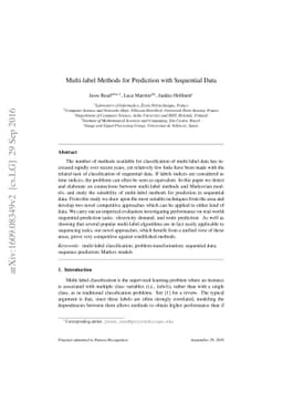 Multi-label Methods for Prediction with Sequential Data