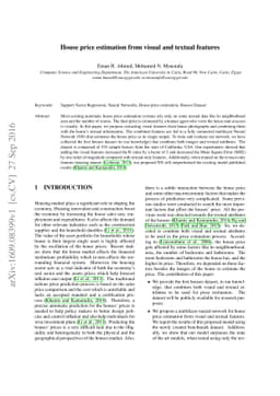 House price estimation from visual and textual features