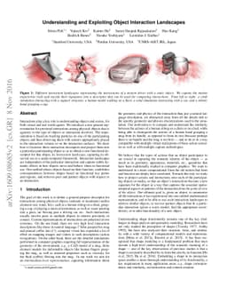 Understanding and Exploiting Object Interaction Landscapes