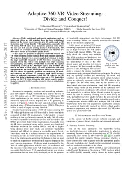 Adaptive 360 VR Video Streaming: Divide and Conquer!