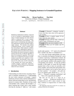 Equation Parsing: Mapping Sentences to Grounded Equations