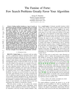 The Famine of Forte: Few Search Problems Greatly Favor Your Algorithm