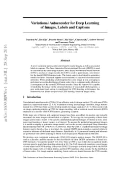 Variational Autoencoder for Deep Learning of Images, Labels and Captions