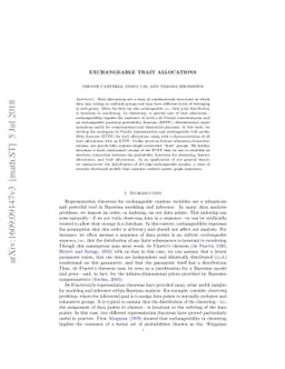 Exchangeable Trait Allocations