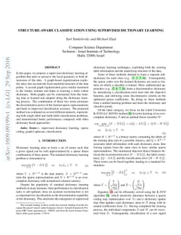 Structure-Aware Classification using Supervised Dictionary Learning
