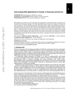 Auto-scaling Web Applications in Clouds: A Taxonomy and Survey