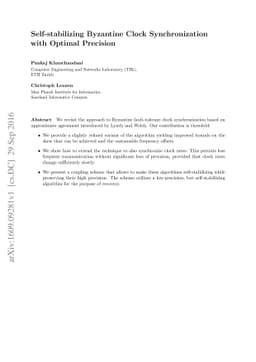 Self-stabilizing Byzantine Clock Synchronization with Optimal Precision
