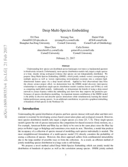 Deep Multi-Species Embedding