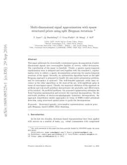 Multi-dimensional signal approximation with sparse structured priors
  using split Bregman iterations