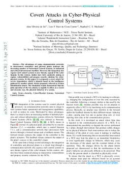 Covert Attacks in Cyber-Physical Control Systems