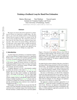 Training a Feedback Loop for Hand Pose Estimation