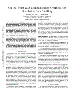 On the Worst-case Communication Overhead for Distributed Data Shuffling