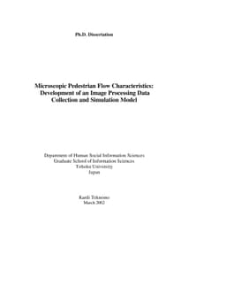 Microscopic Pedestrian Flow Characteristics: Development of an Image
  Processing Data Collection and Simulation Model