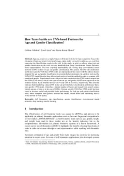 How Transferable are CNN-based Features for Age and Gender
  Classification?