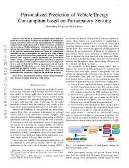 Personalized Prediction of Vehicle Energy Consumption based on
  Participatory Sensing