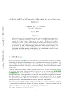 A Birth and Death Process for Bayesian Network Structure Inference