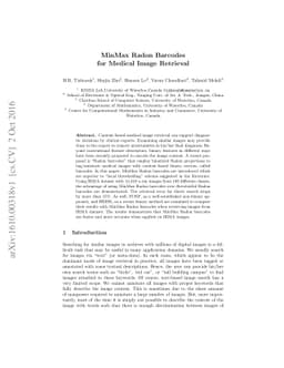 MinMax Radon Barcodes for Medical Image Retrieval