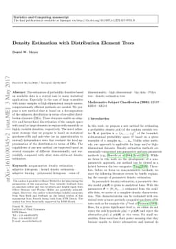 Density Estimation with Distribution Element Trees