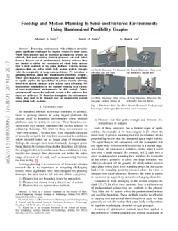 Footstep and Motion Planning in Semi-unstructured Environments Using
  Randomized Possibility Graphs