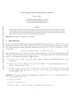 A subcopula based dependence measure