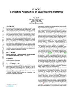 FLOCK: Combating Astroturfing on Livestreaming Platforms