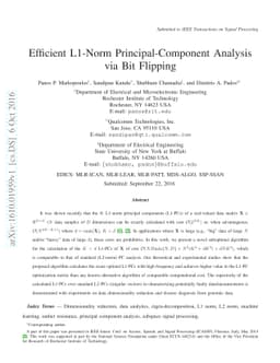 Efficient L1-Norm Principal-Component Analysis via Bit Flipping